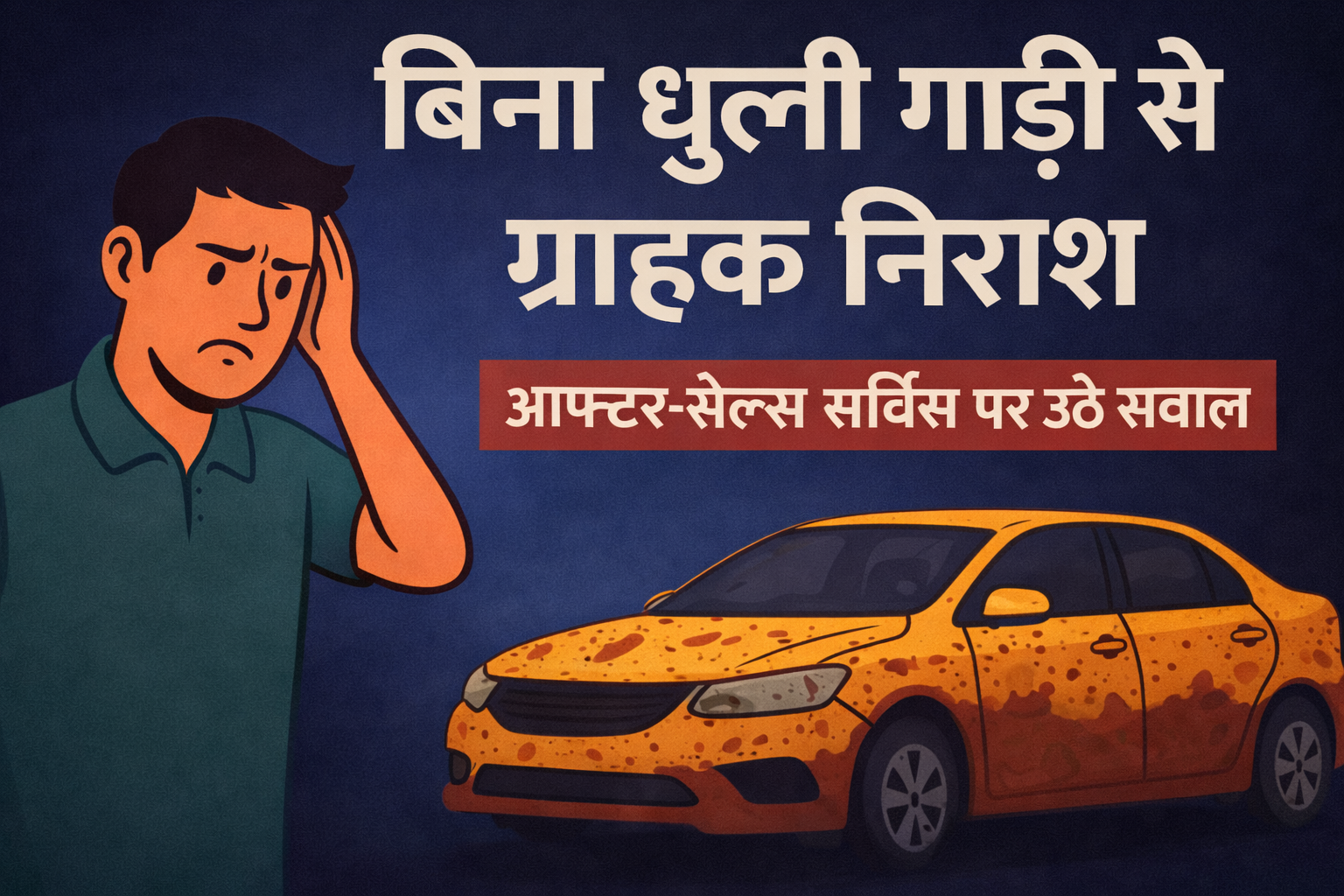 बिना धुली गाड़ी से ग्राहक निराश – आफ्टर-सेल्स सर्विस पर उठे सवाल